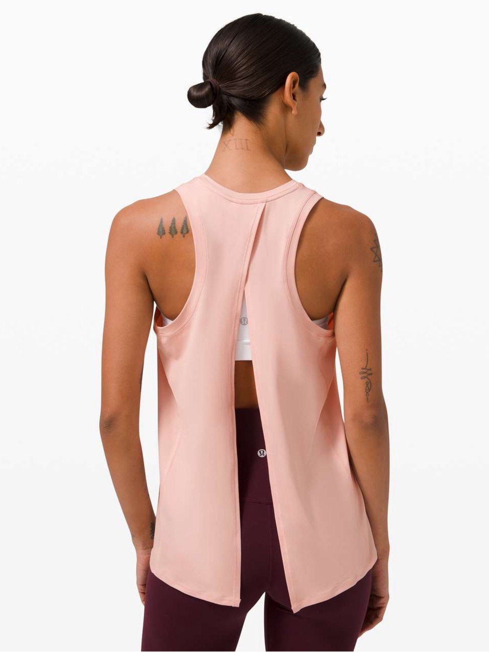316. Lululemon All Tied Up Tank Top Pink Mist size 10 PTP 16”